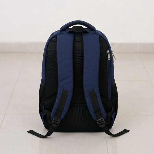 Sac à Dos Scolaire Bleu Marine – Grand Format & Sécurité Réfléchissante