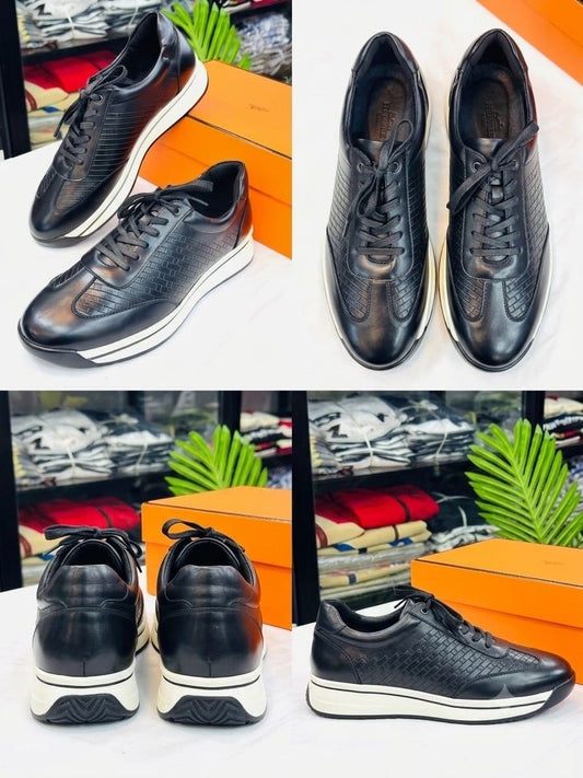 Mocassin Derbies Cuir Tressé Premium Homme