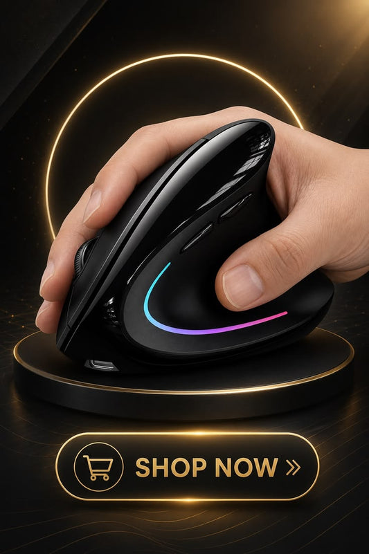 Souris Ergonomique Verticale Sans Fil – Protection Anti-Douleur Poignet & Bras