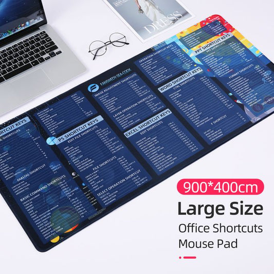 Tapis de Souris XXL Raccourcis Office 90×40 cm
