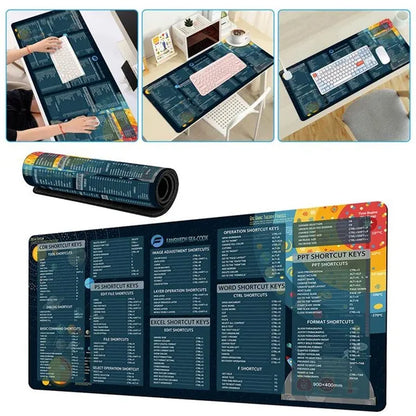 Tapis de Souris XXL Raccourcis Office 90×40 cm