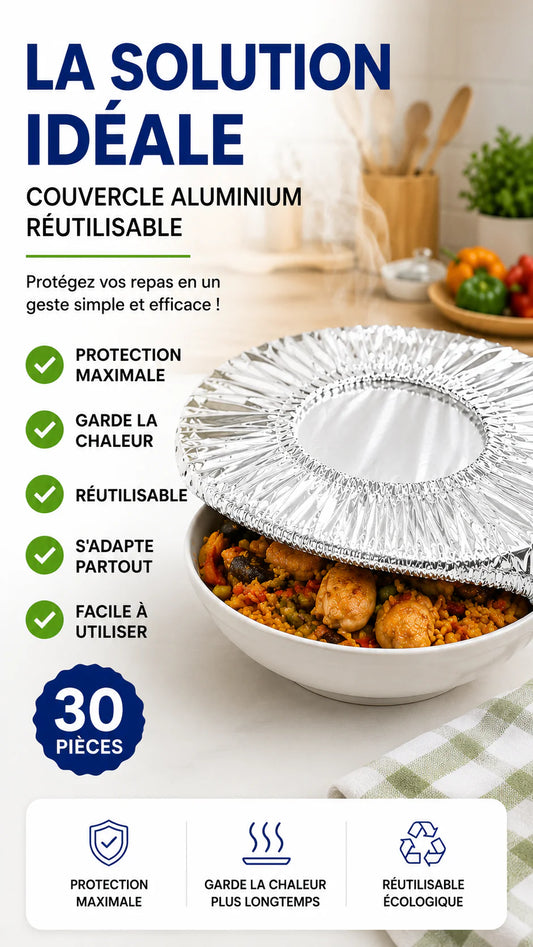 COUVRE-PLATS ISOTHERMES – Protégez Vos Repas – un lot de 30 pcs