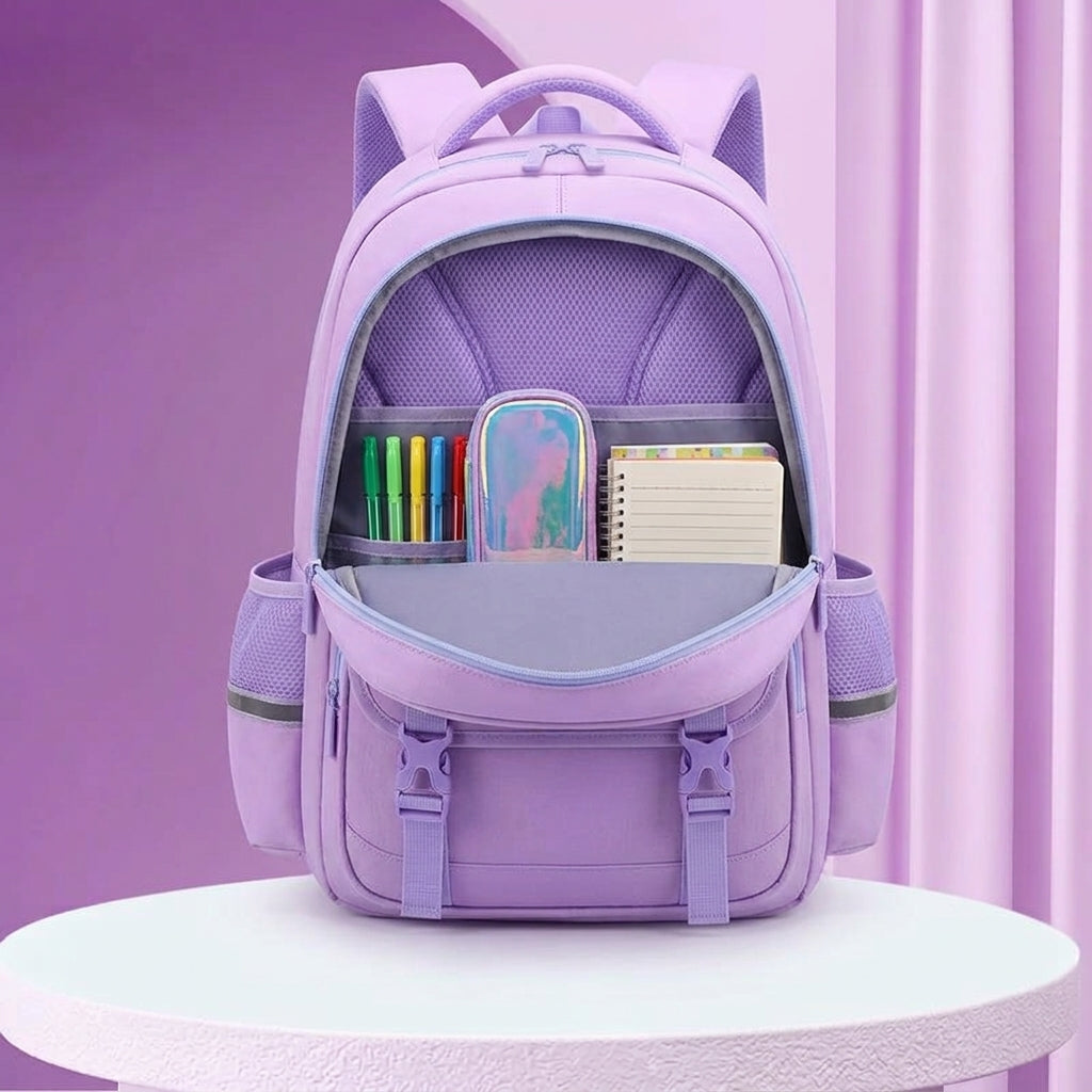 Sac à Dos Scolaire BK UHU Violet – Ergonomique & Réfléchissant