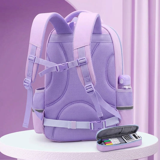 Sac à Dos Scolaire BK UHU Violet – Ergonomique & Réfléchissant