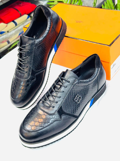Richelieu Cuir Texturé Homme