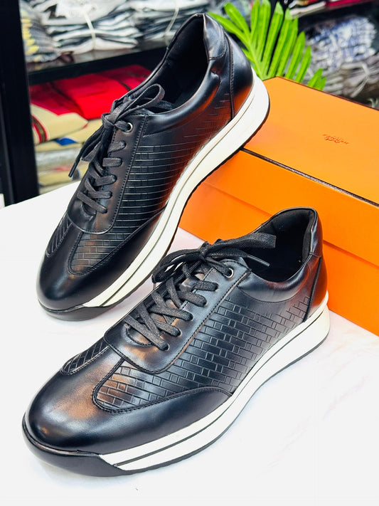 Mocassin Derbies Cuir Tressé Premium Homme