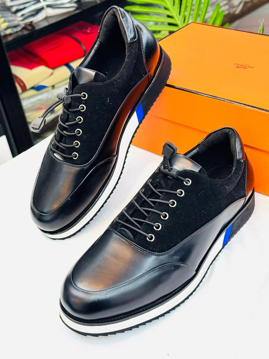 Mocassin Derbies Cuir et Daim Premium Homme