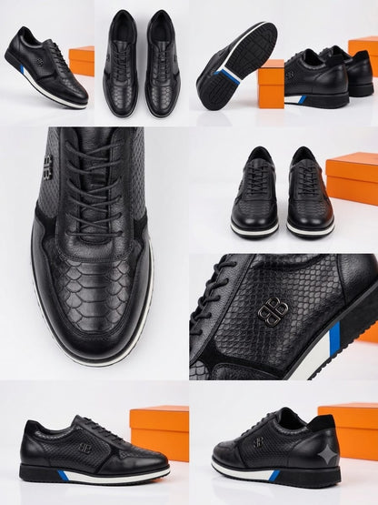 Richelieu Cuir Texturé Homme