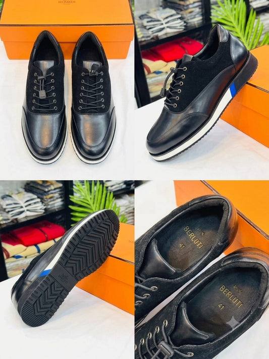 Mocassin Derbies Cuir et Daim Premium Homme