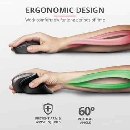 Souris Ergonomique Verticale Sans Fil – Protection Anti-Douleur Poignet & Bras